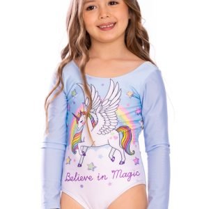 Vestido de baño para niña - Entero Unicornio Azul